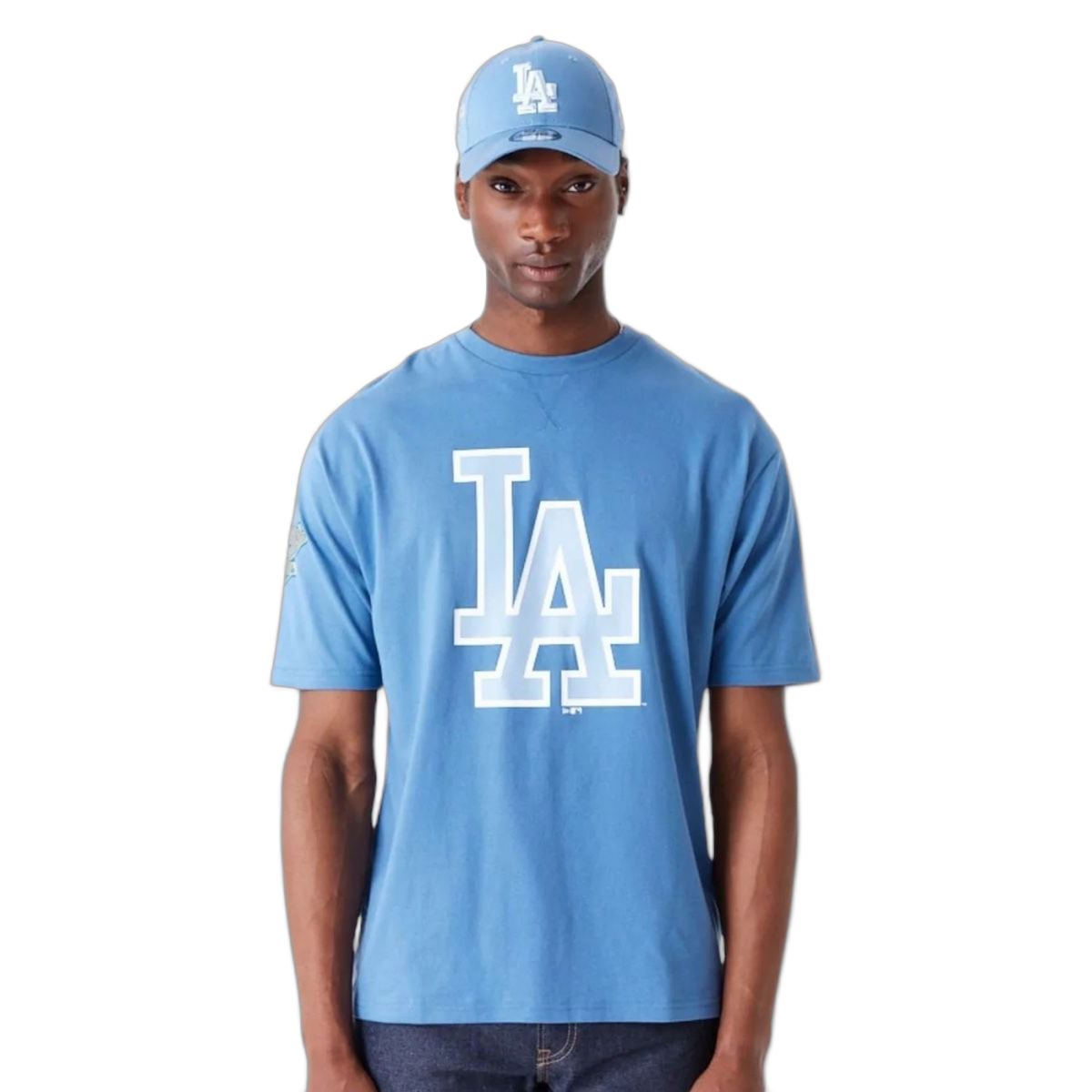 Camiseta New Era Azul Los Angeles Dodgers 1 World Series