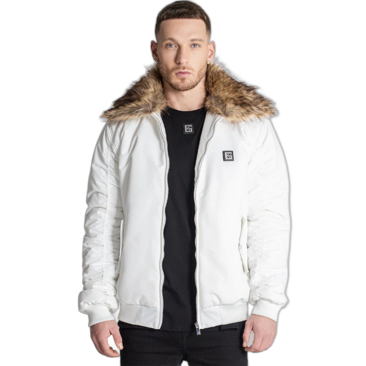 Chaqueta Bomber Gianni Kavanagh Cuello de Pelo Blanco