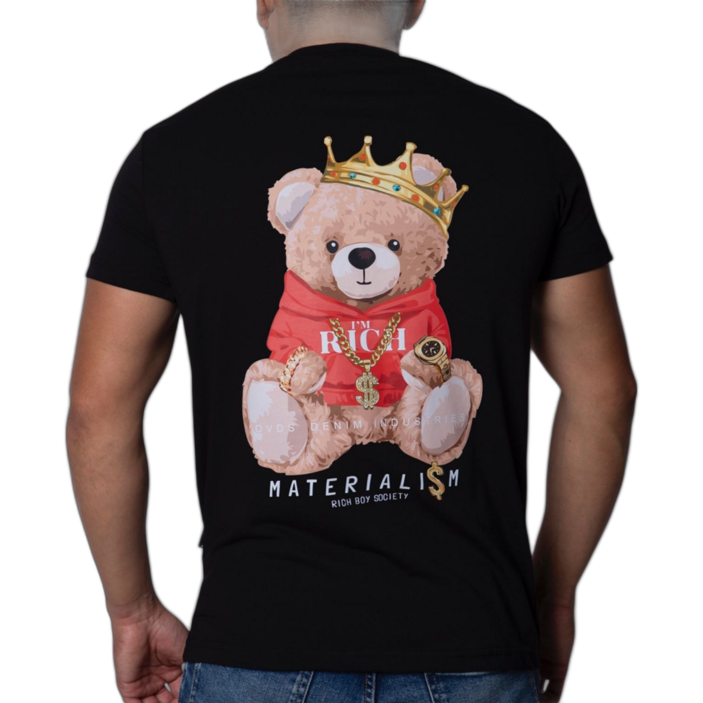 Camiseta OVDS Osito King Negra