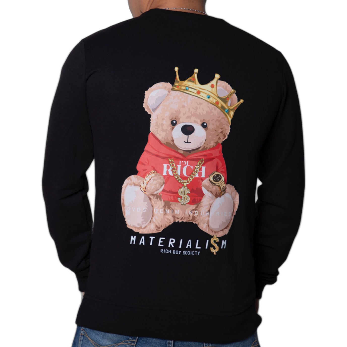 Sudadera OVDS Osito King Negra