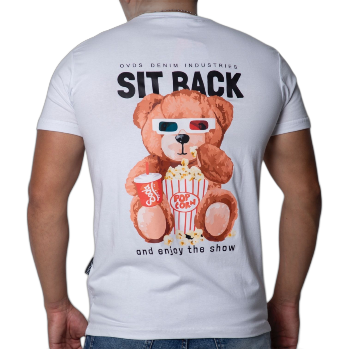 Camiseta OVDS Osito Sit Back Blanca