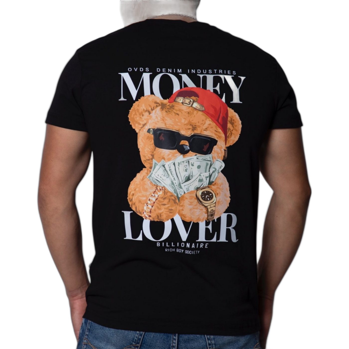 Camiseta OVDS Osito Money Back Negra