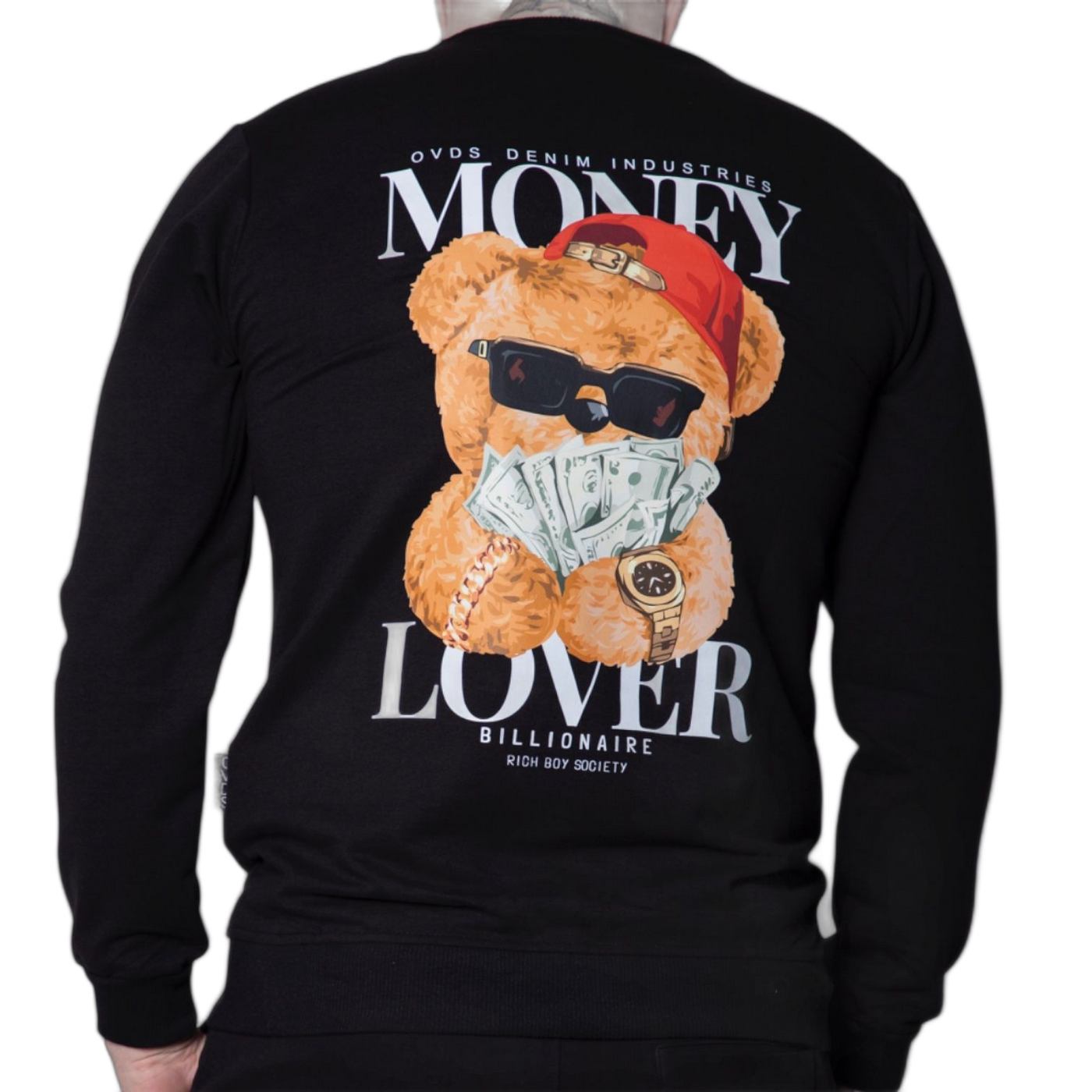 Sudadera OVDS Osito Money Negra