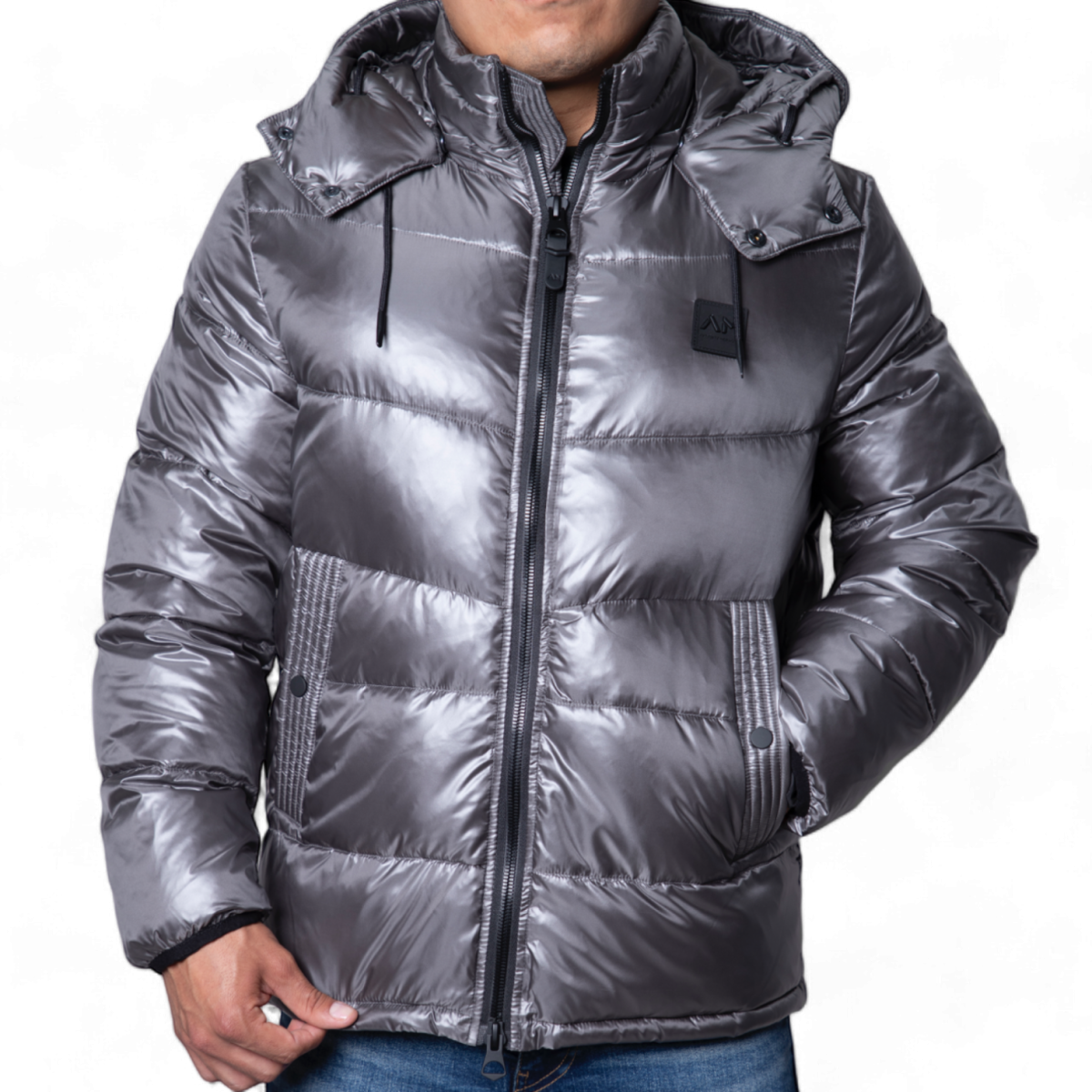 Plumífero con Capucha Antony Morato Gris Mate Shioze con relleno Sintético Antony Morato | Abrigos y Chaquetas Hombre  - Esti...