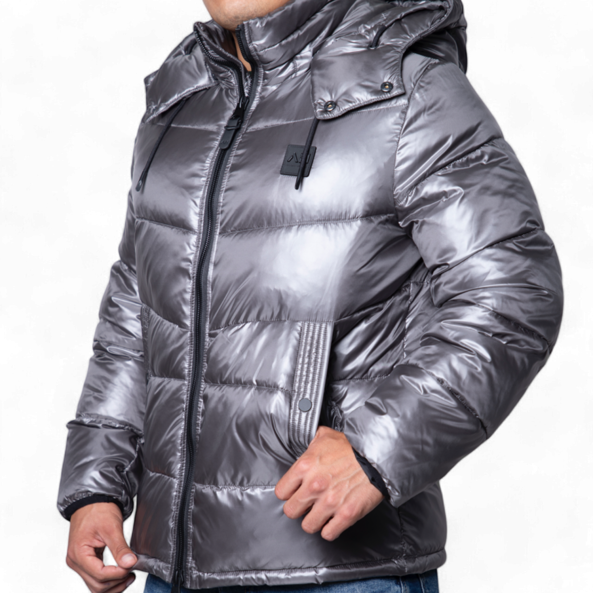 Plumífero con Capucha Antony Morato Gris Mate Shioze con relleno Sintético Antony Morato | Abrigos y Chaquetas Hombre  - Esti... 2