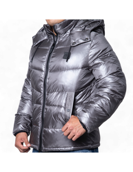 Plumífero con Capucha Antony Morato Gris Mate Shioze con relleno Sintético Antony Morato | Abrigos y Chaquetas Hombre  - Esti...