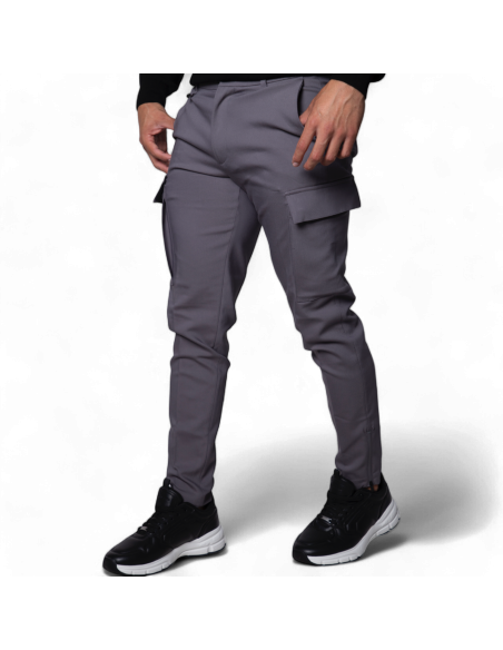 Pantalón Antony Morato Skinny Fit BJORN Gris Antracita Con Bajo Cremallera Antony Morato | Jeans y Jogger  - Estilo urbano pr...
