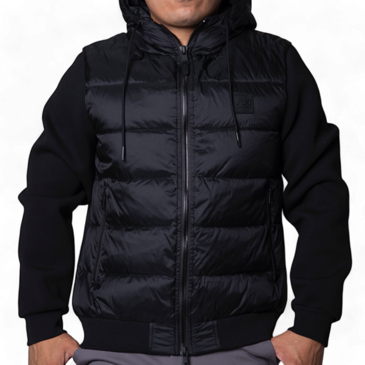 Chaqueta Antony Morato Slim Fit Negro y mangas de tejido scuba Antony Morato | Abrigos y Chaquetas Hombre  - Estilo urbano pr...