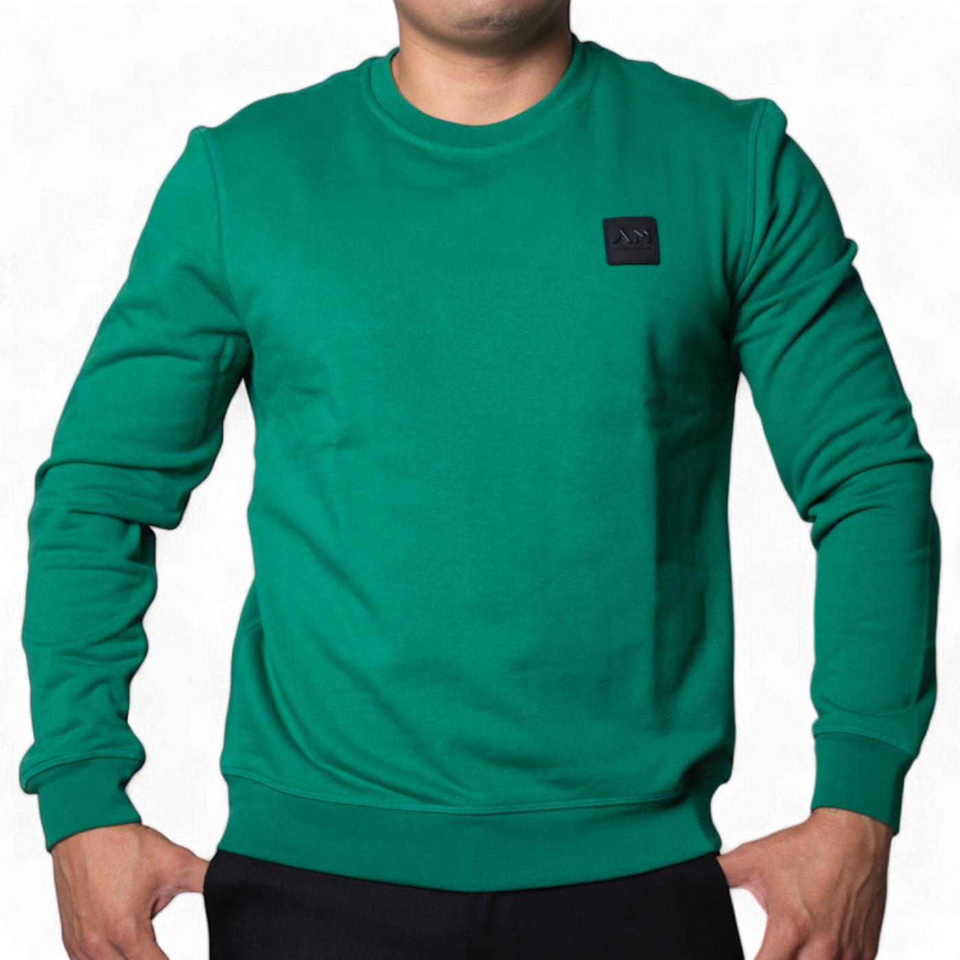 Sudadera Antony Morato Verde con Logo Metalizado