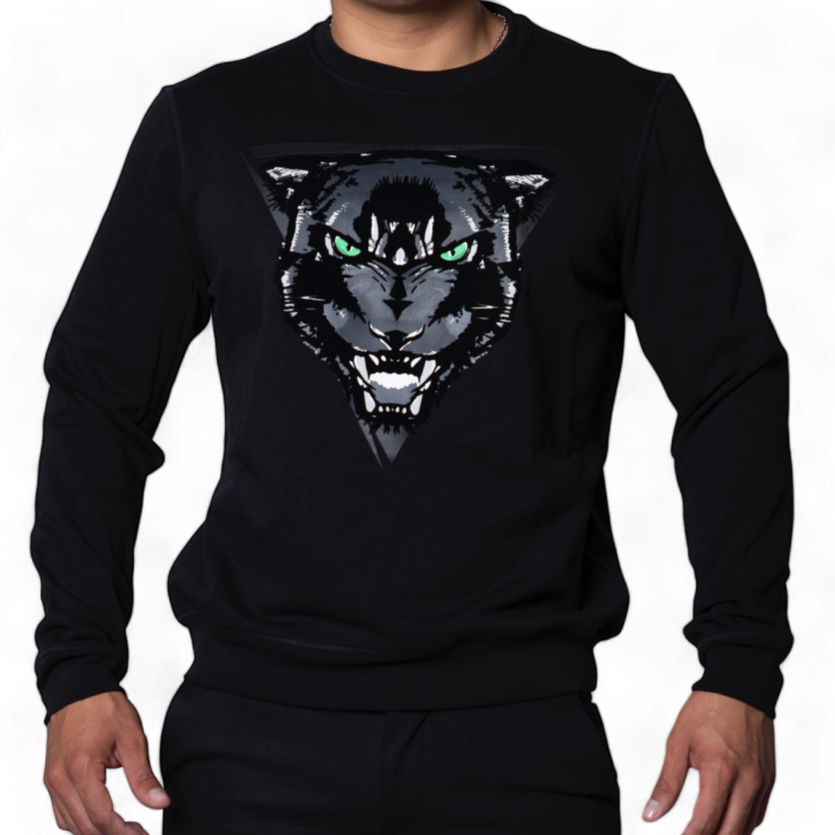 Sudadera Antony Morato Negra Slim Fit Con Pantera