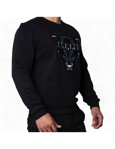 Sudadera Antony Morato Negra Slim Fit Con Pantera Antony Morato | Sudaderas  - Estilo urbano premium