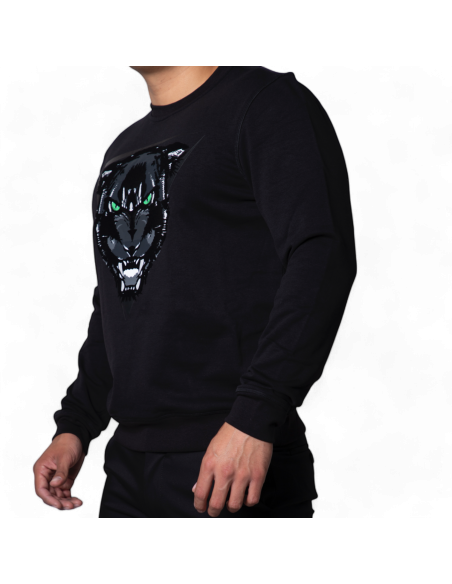 Sudadera Antony Morato Negra Slim Fit Con Pantera Antony Morato | Sudaderas  - Estilo urbano premium