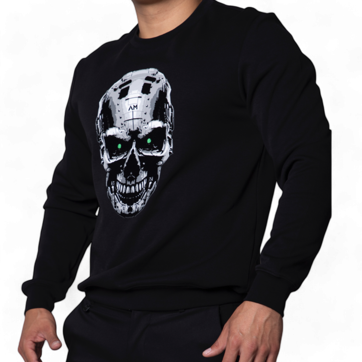 Sudadera Antony Morato Negra Slim Fit Con Calabera de Cyborg Antony Morato | Sudaderas  - Estilo urbano premium 2