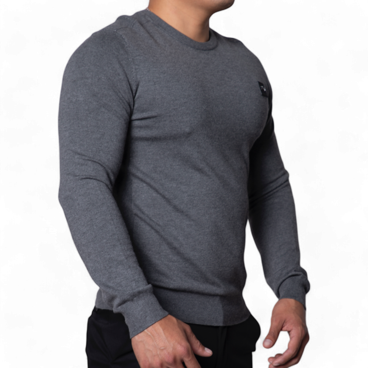 Jersey Antony Morato Slim Fit Gris Con Logo de Goma Antony Morato | Sudaderas  - Estilo urbano premium 2