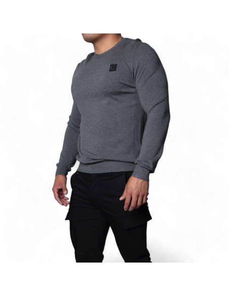 Jersey Antony Morato Slim Fit Gris Con Logo de Goma Antony Morato | Sudaderas  - Estilo urbano premium