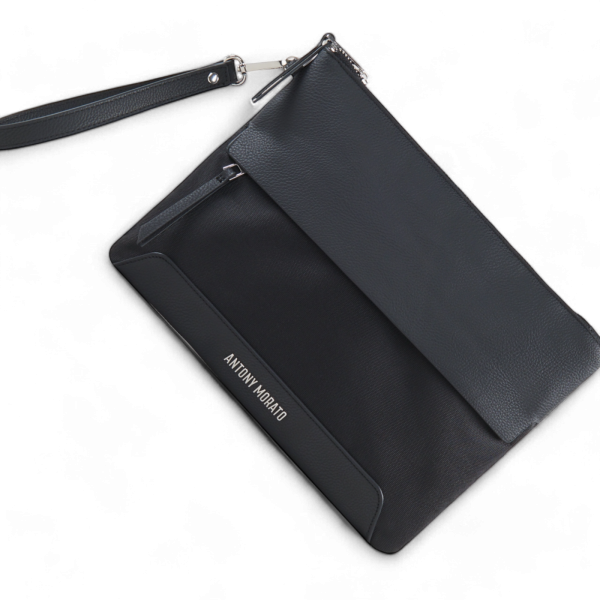Bolso Rectangular Antony Morato Negro de Nailon y Ecopiel