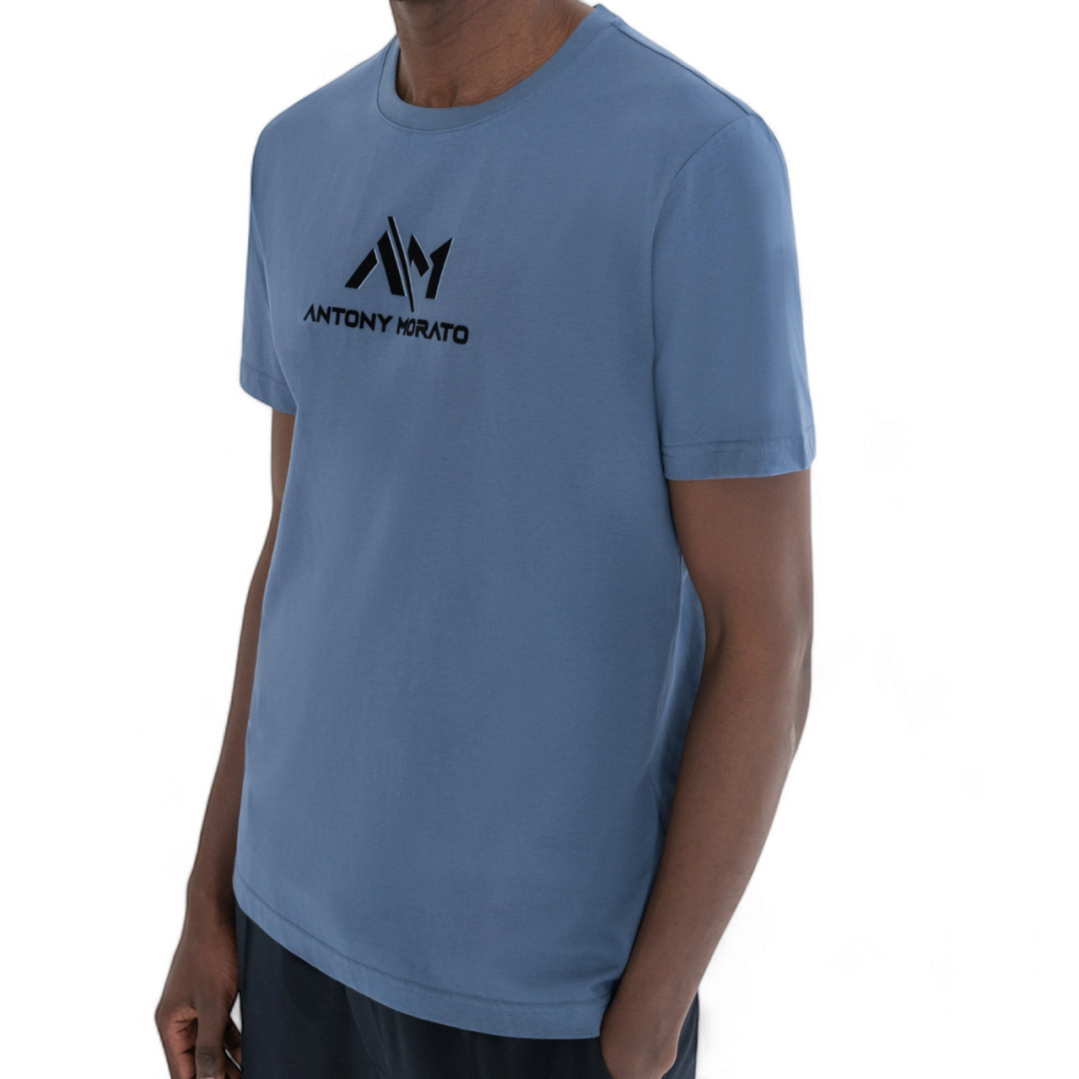 Camiseta Antony Morato Azul Regular Fit con logotipo Antony Morato | Camisetas  - Estilo urbano premium 2