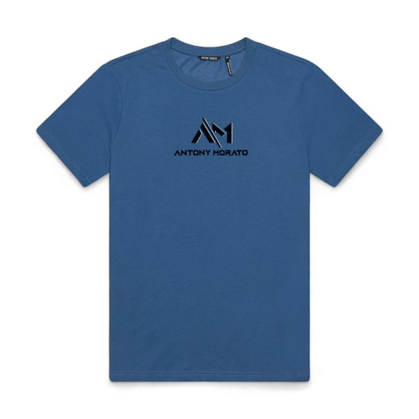 Camiseta Antony Morato Azul Regular Fit con logotipo Antony Morato | Camisetas  - Estilo urbano premium
