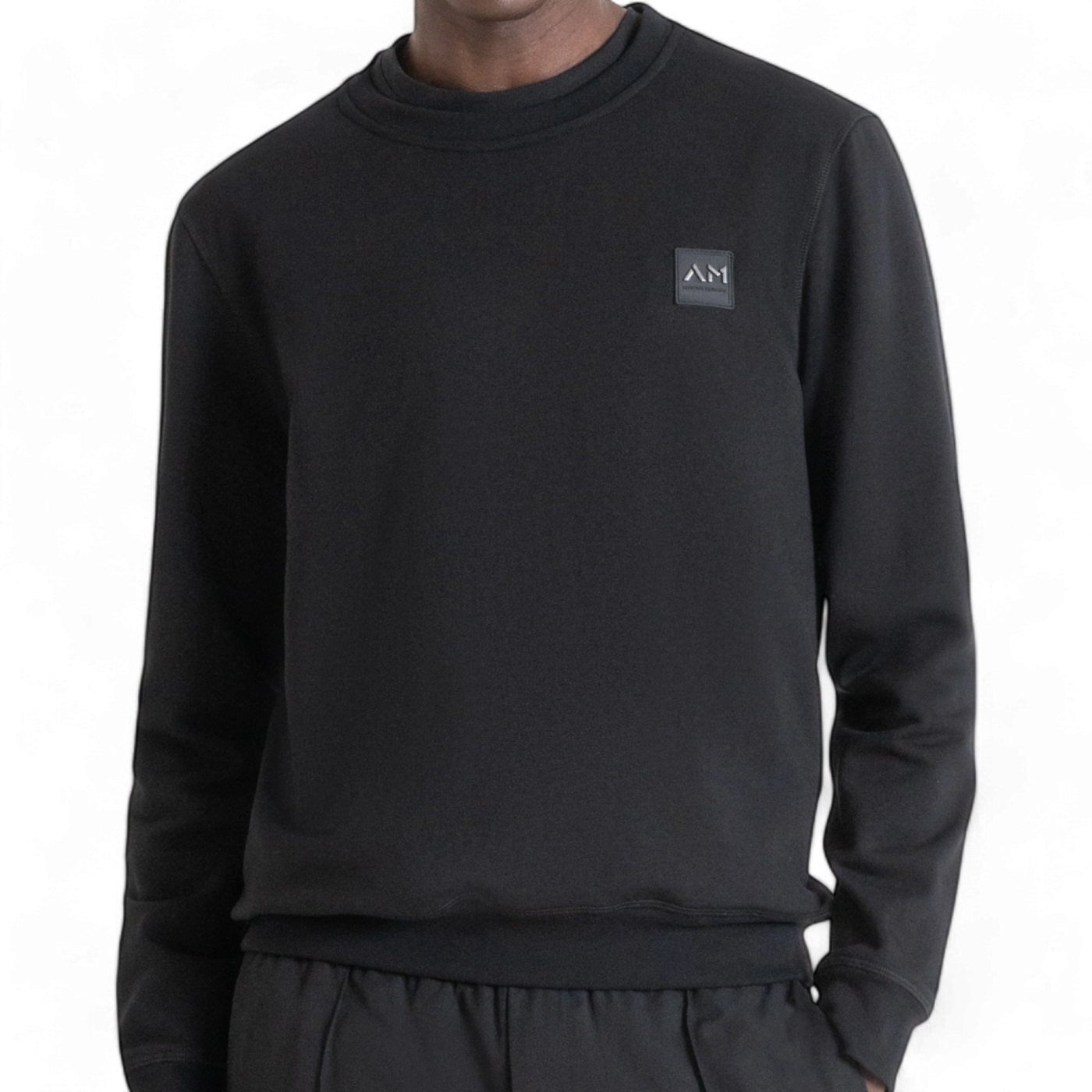 Sudadera Antony Morato Negra con Logo Metalizado