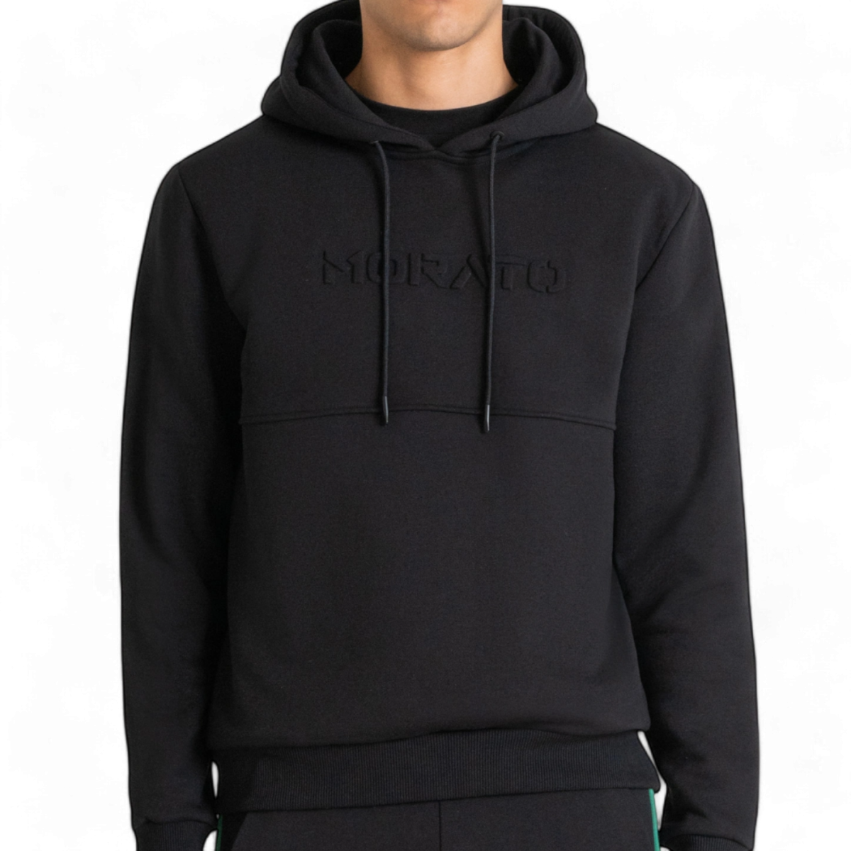 Sudadera con Capucha Antony Morato Negra Relaxed Fit Fabric