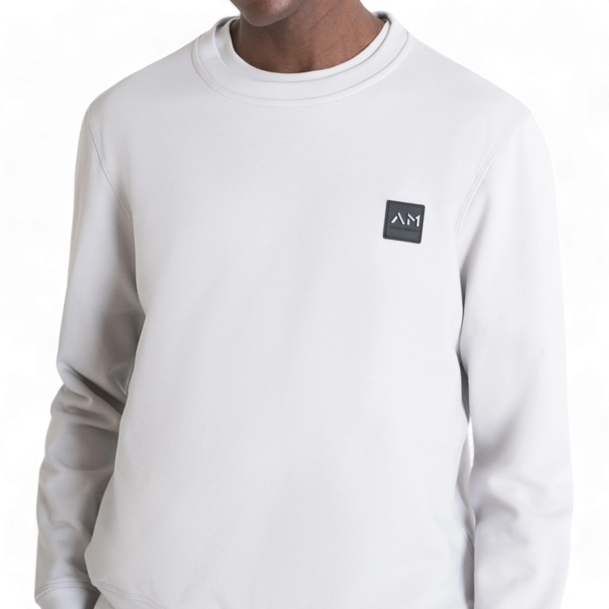 Sudadera Antony Morato Blanco Hielo con Logo Metalizado Antony Morato | Sudaderas  - Estilo urbano premium 2