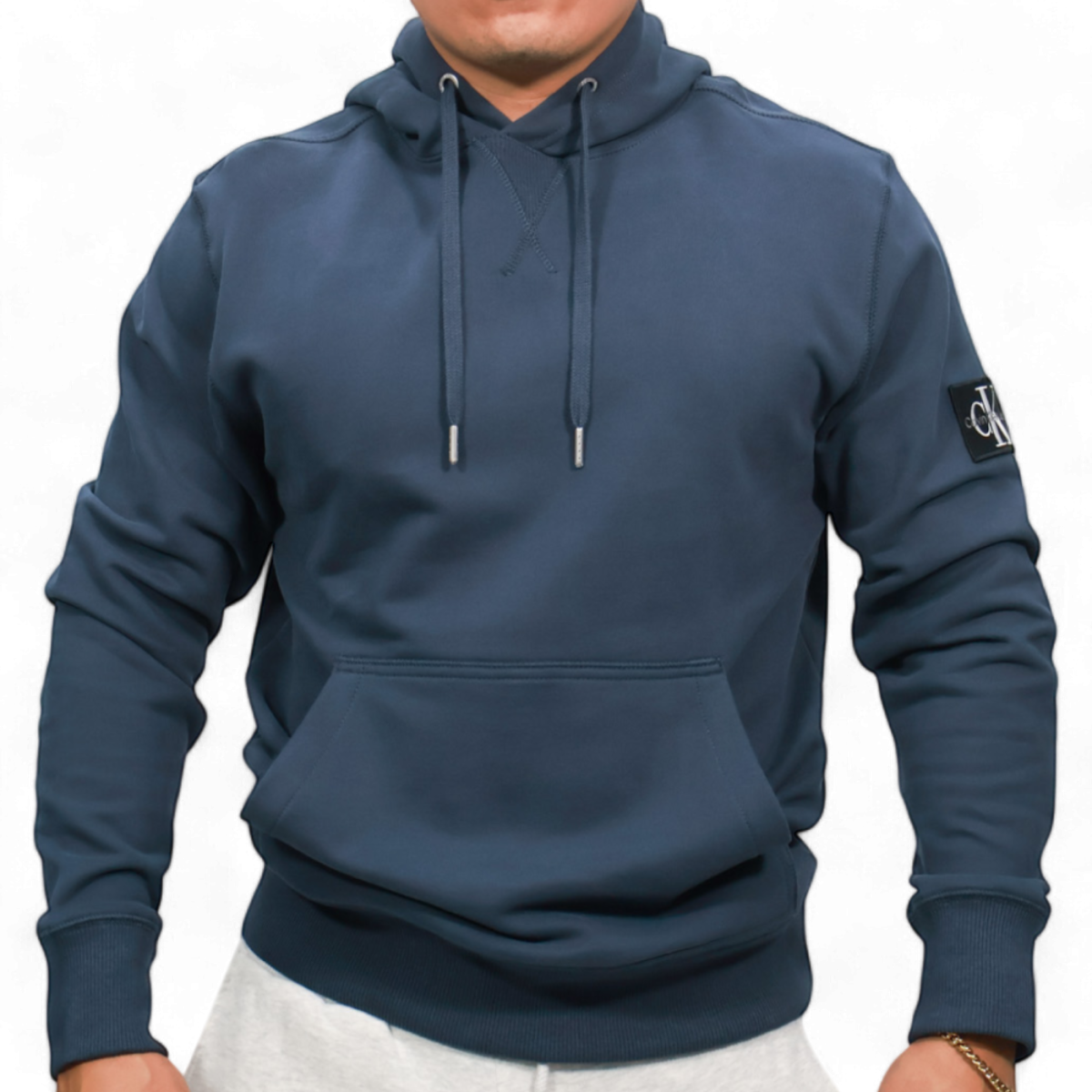 Sudadera Con Capucha Calvin Klein Azul Marino con Placa en Brazo Calvin Klein | Sudaderas  - Estilo urbano premium
