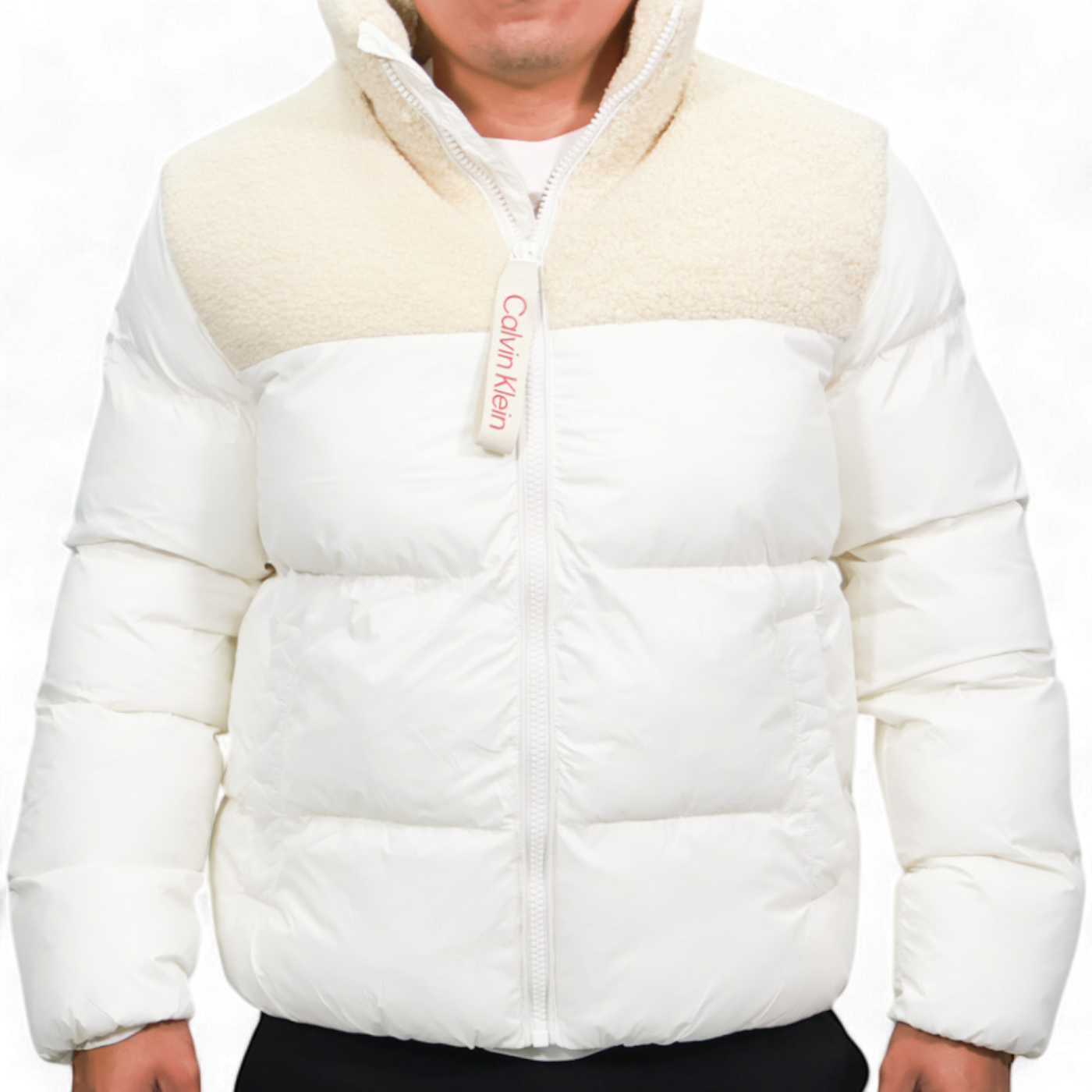 Chaqueta de Plumas Calvin Klein Sherpa Blanco