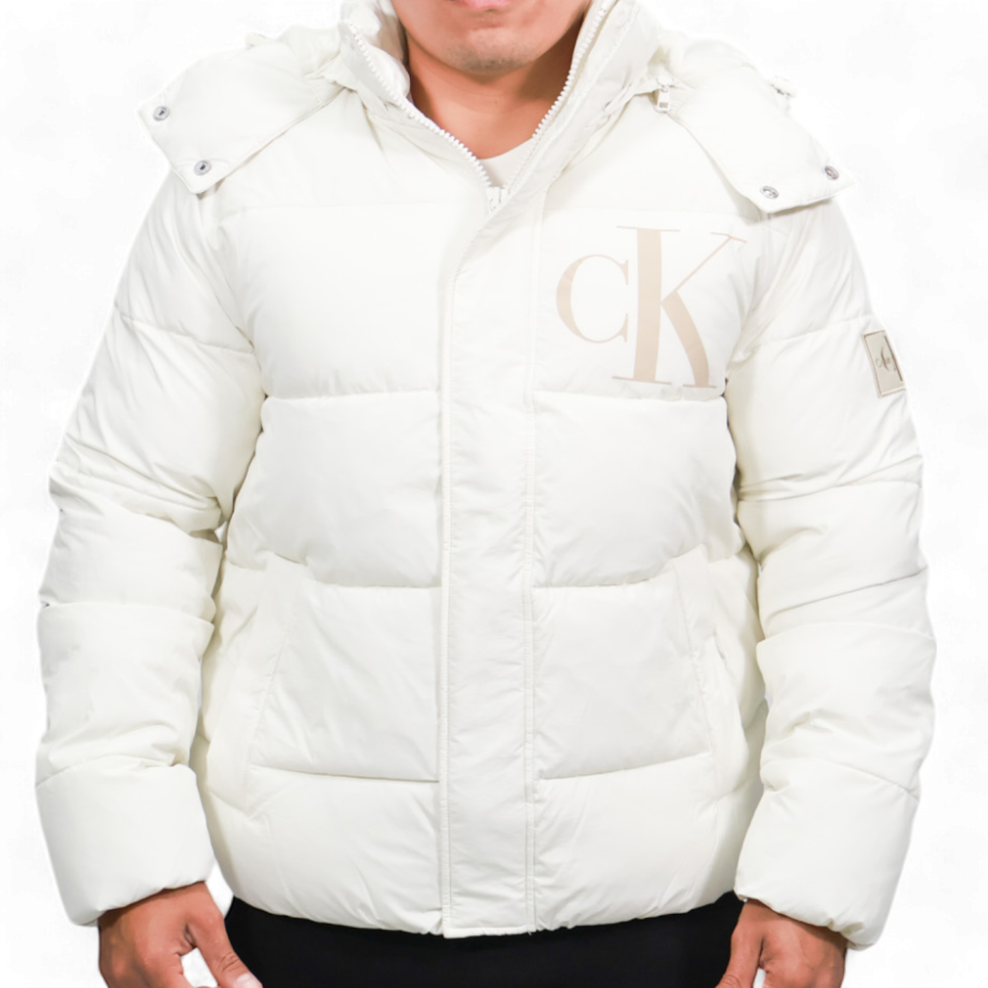 Chaquetón Calvin Klein Blanca Basica Non Down