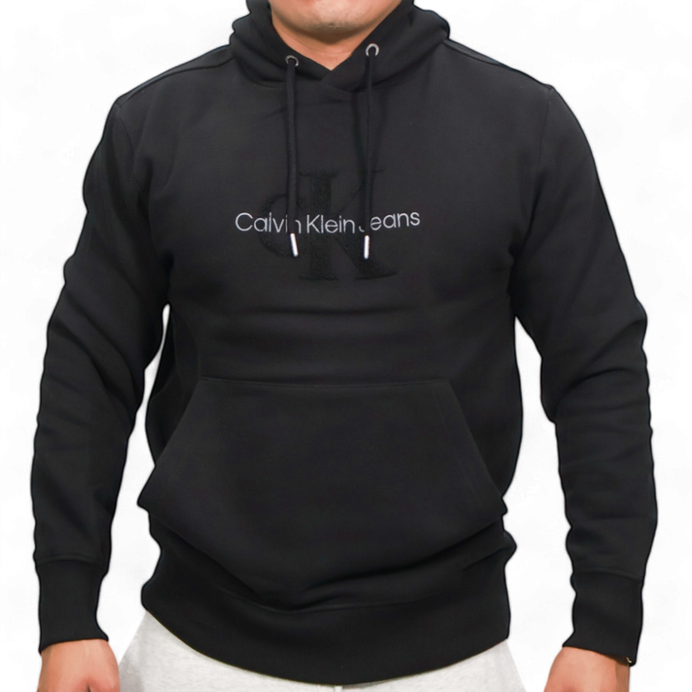 Sudadera de Chenilla Con Capucha Calvin Klein Negro