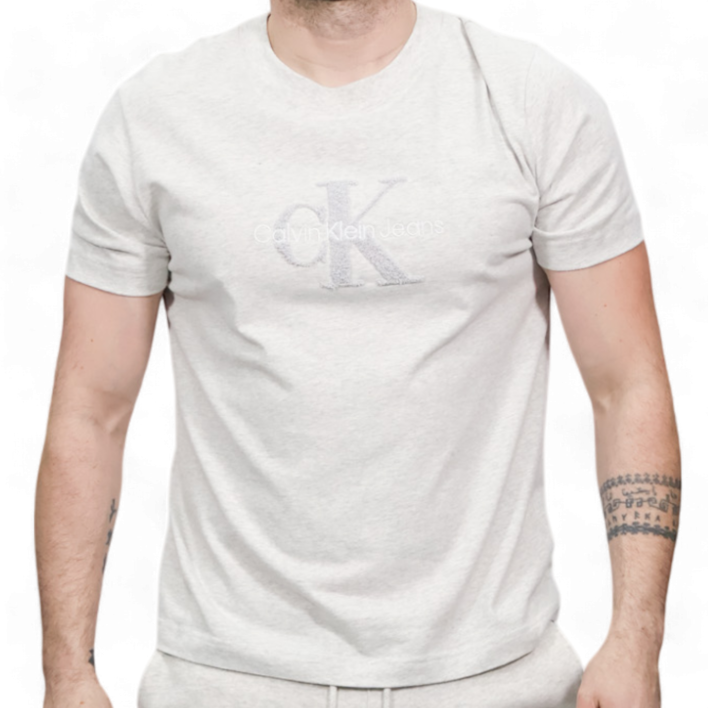 Camiseta Calvin Klein Chenille Gris