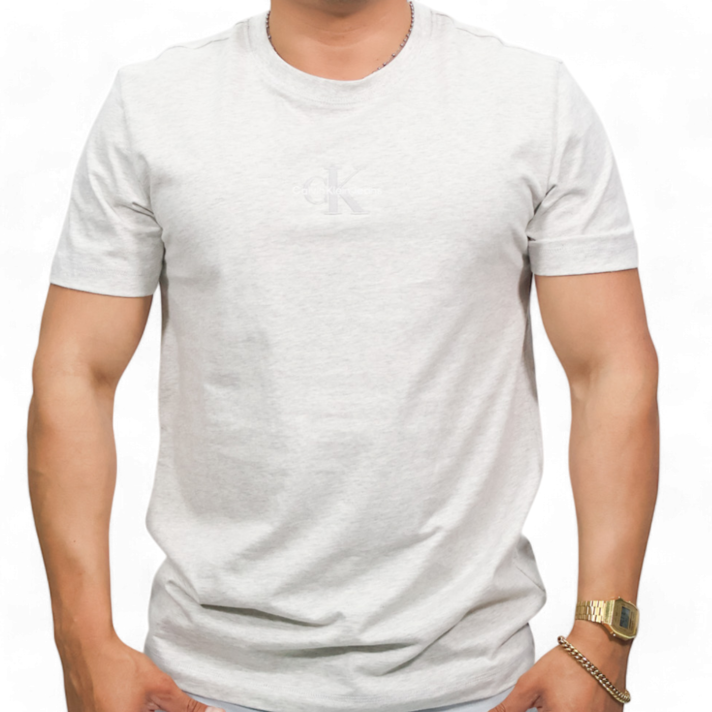 Camiseta Calvin Klein Monologo Gris