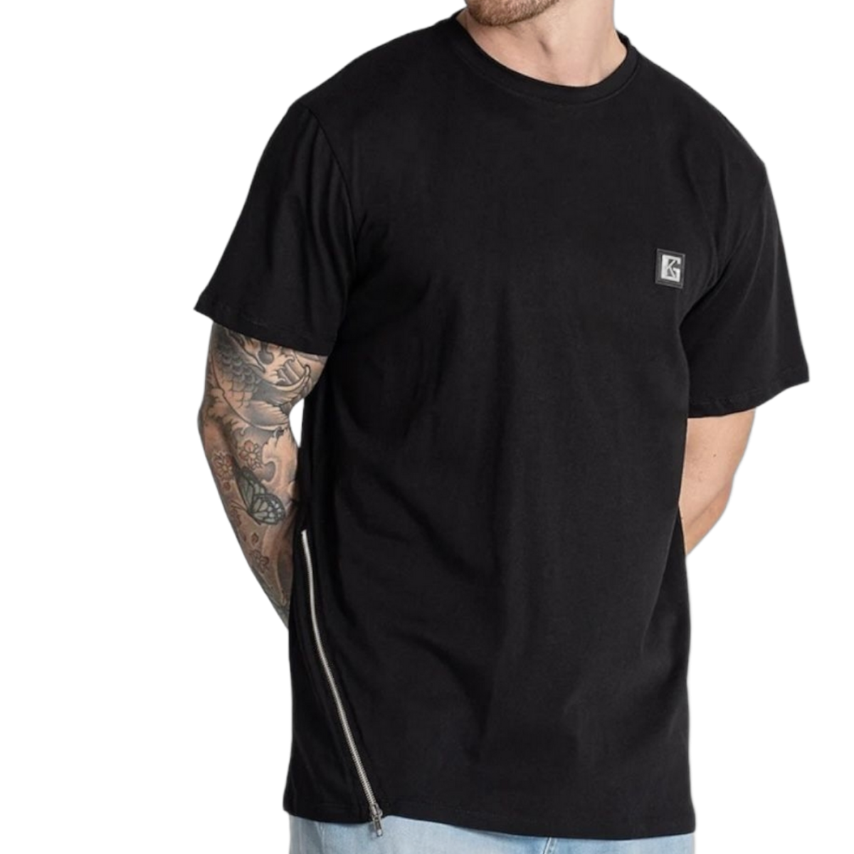 Camiseta Gianni Kavanagh con Cremallera Negra