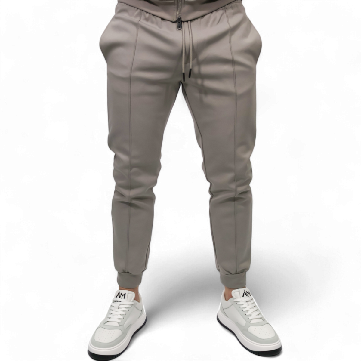 Pantalón Antony Morato Gris Carrot Fit con Elásticos