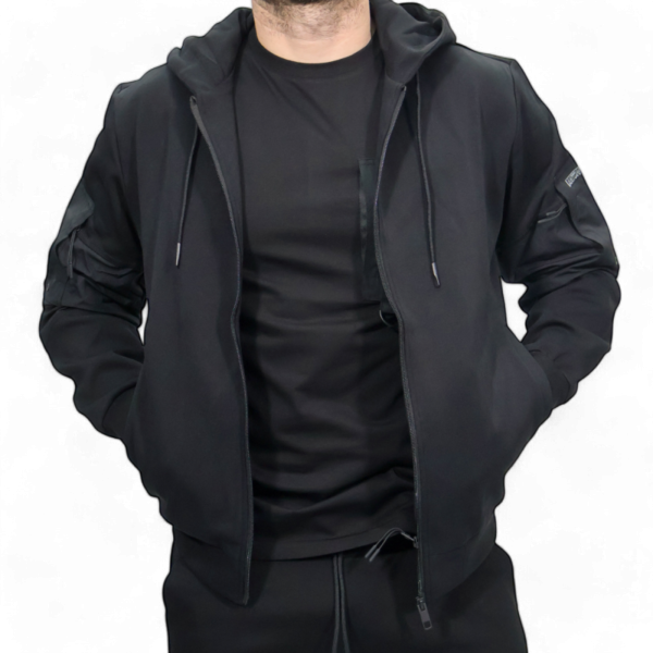 Sudadera Antony Morato con Coderas Bimaterial Negro Antony Morato | Sudaderas  - Estilo urbano premium