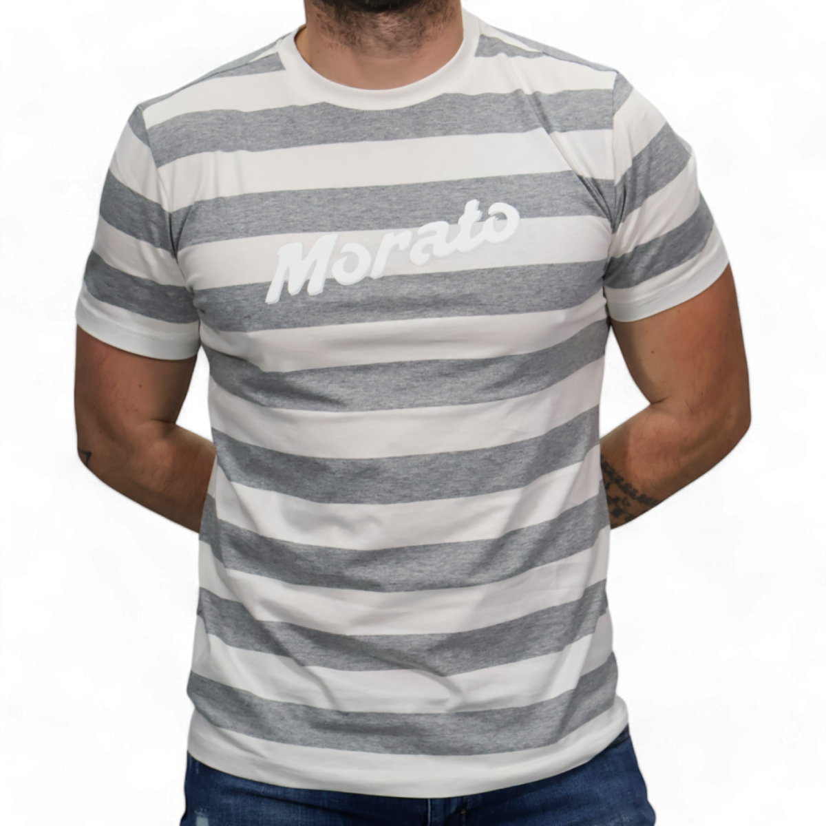 Camiseta Antony Morato con Rayas Melagne Blanco