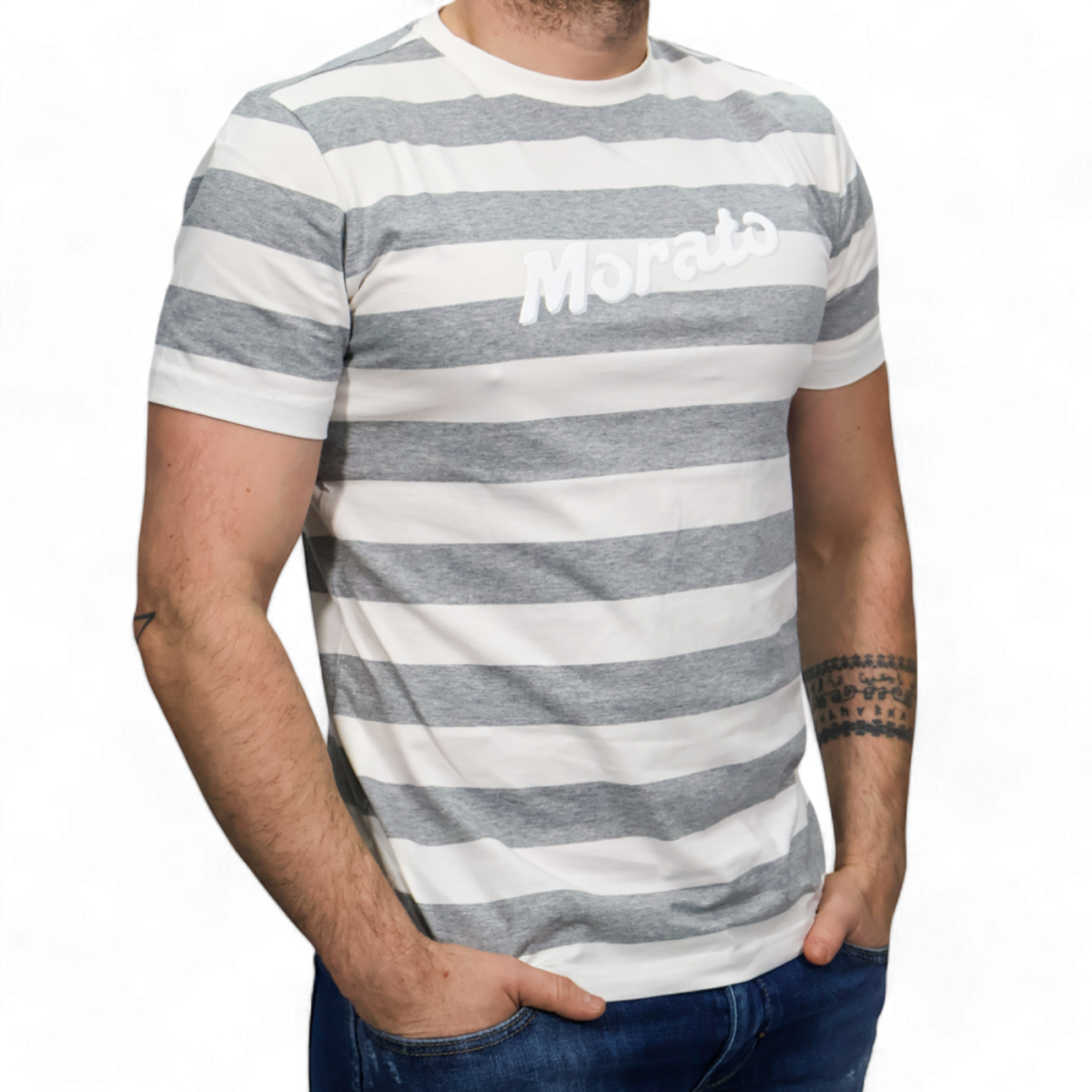 Camiseta Antony Morato con Rayas Melagne Blanco Antony Morato | Camisetas  - Estilo urbano premium 2