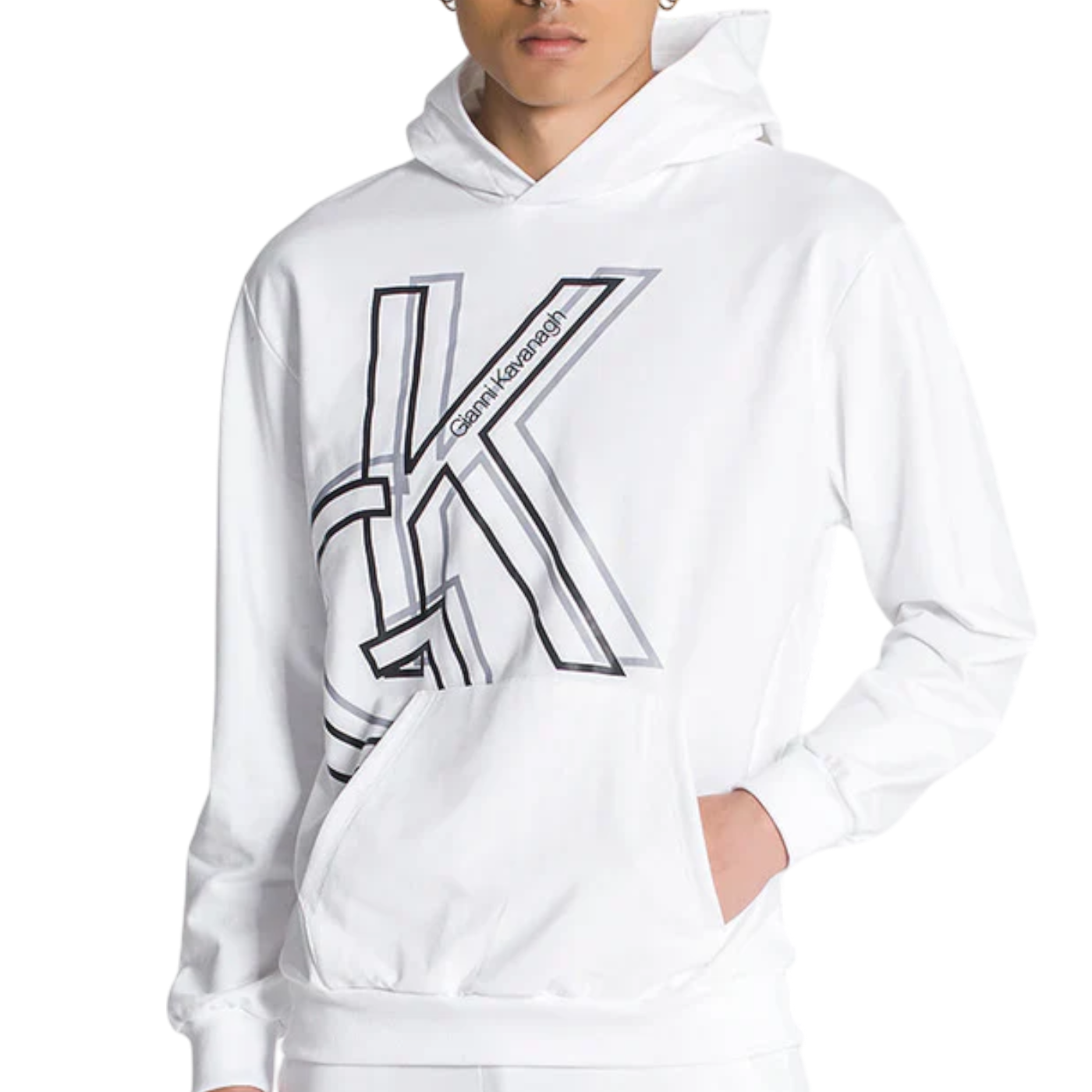 Sudadera Gianni Kavanagh con Capucha Shadow Blanco