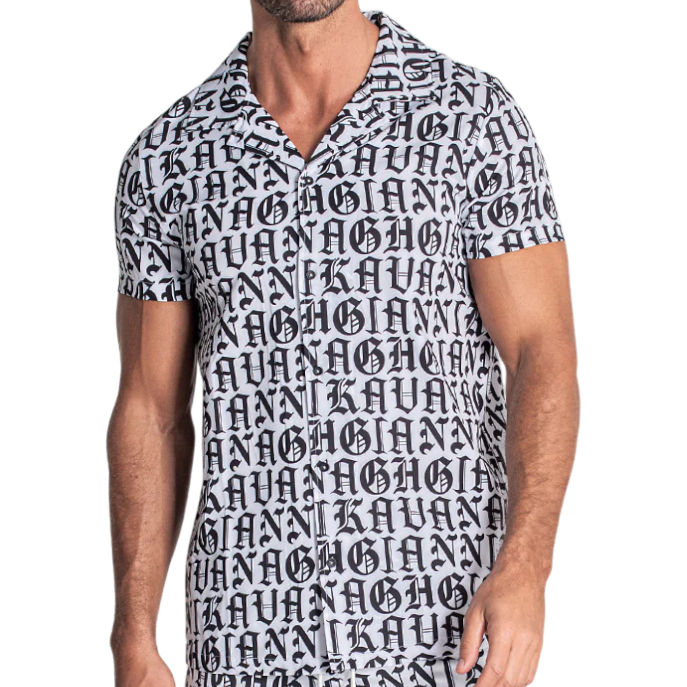 Camisa Gianni Kavanagh Hawaiana Message Blanco