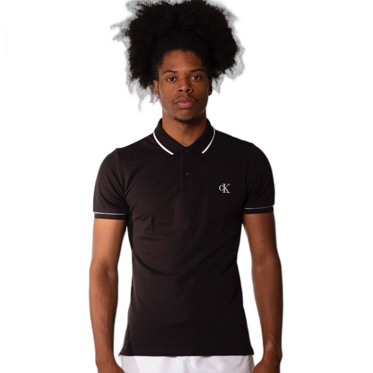 Polo Calvin Klein Slim Basic Negro