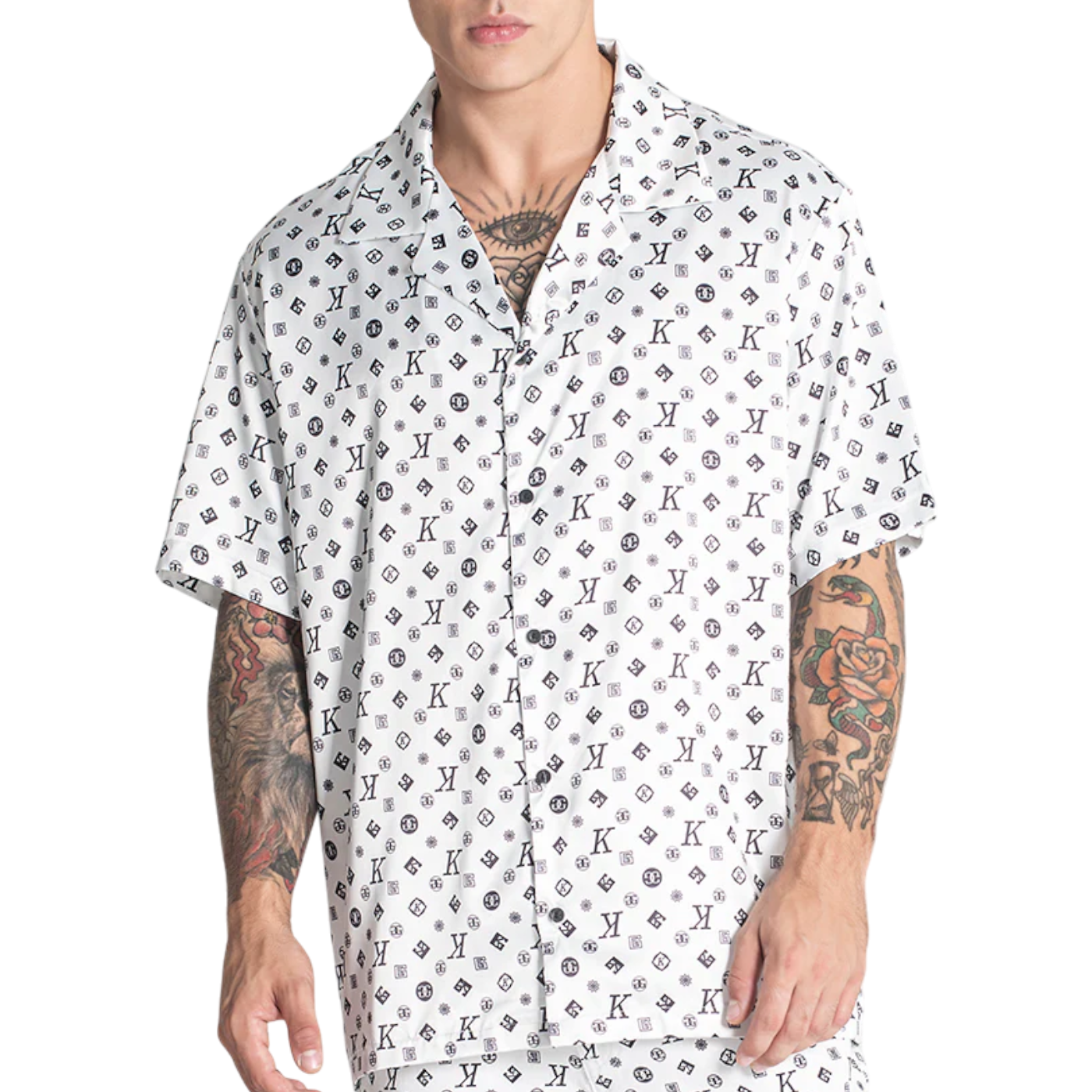 Camisa Gianni Kavanagh de Saten Blanca