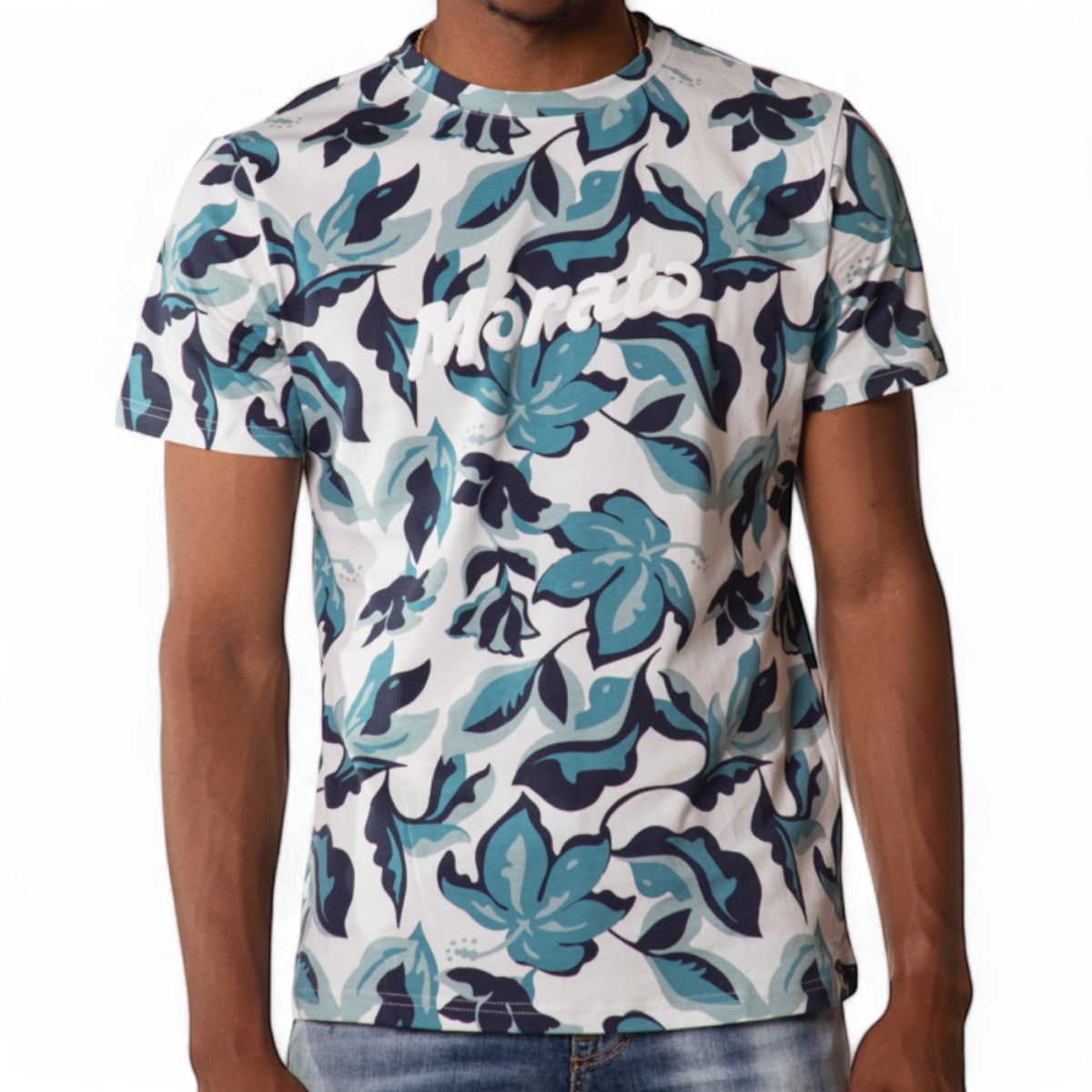 Camiseta Antony Morato Puro Algodon Estampado Floral Blanco