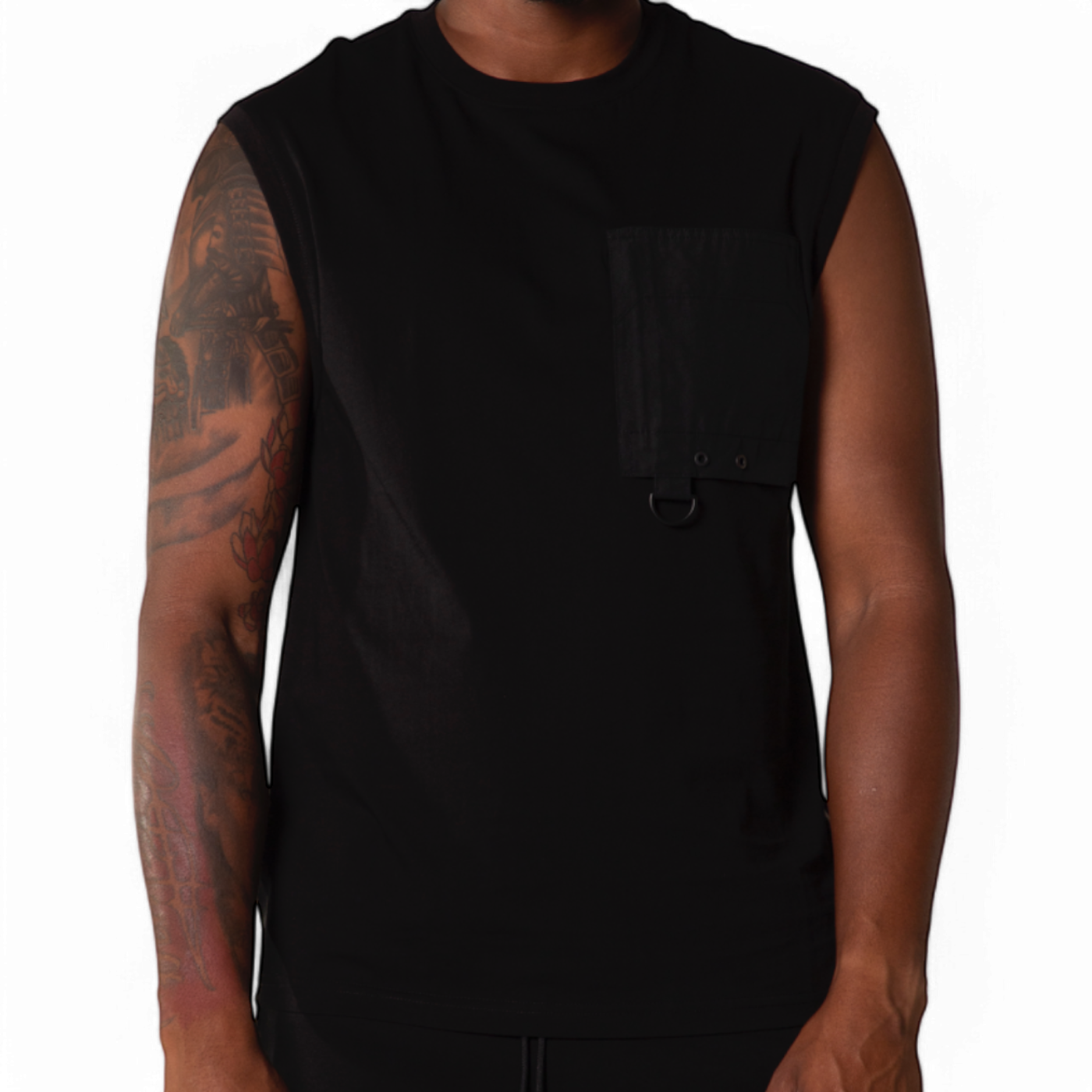 Camiseta Antony Morato Sin Mangas Bolsillo Contraste Negro