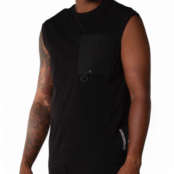 Camiseta Antony Morato Sin Mangas Bolsillo Contraste Negro Antony Morato | Camisetas  - Estilo urbano premium