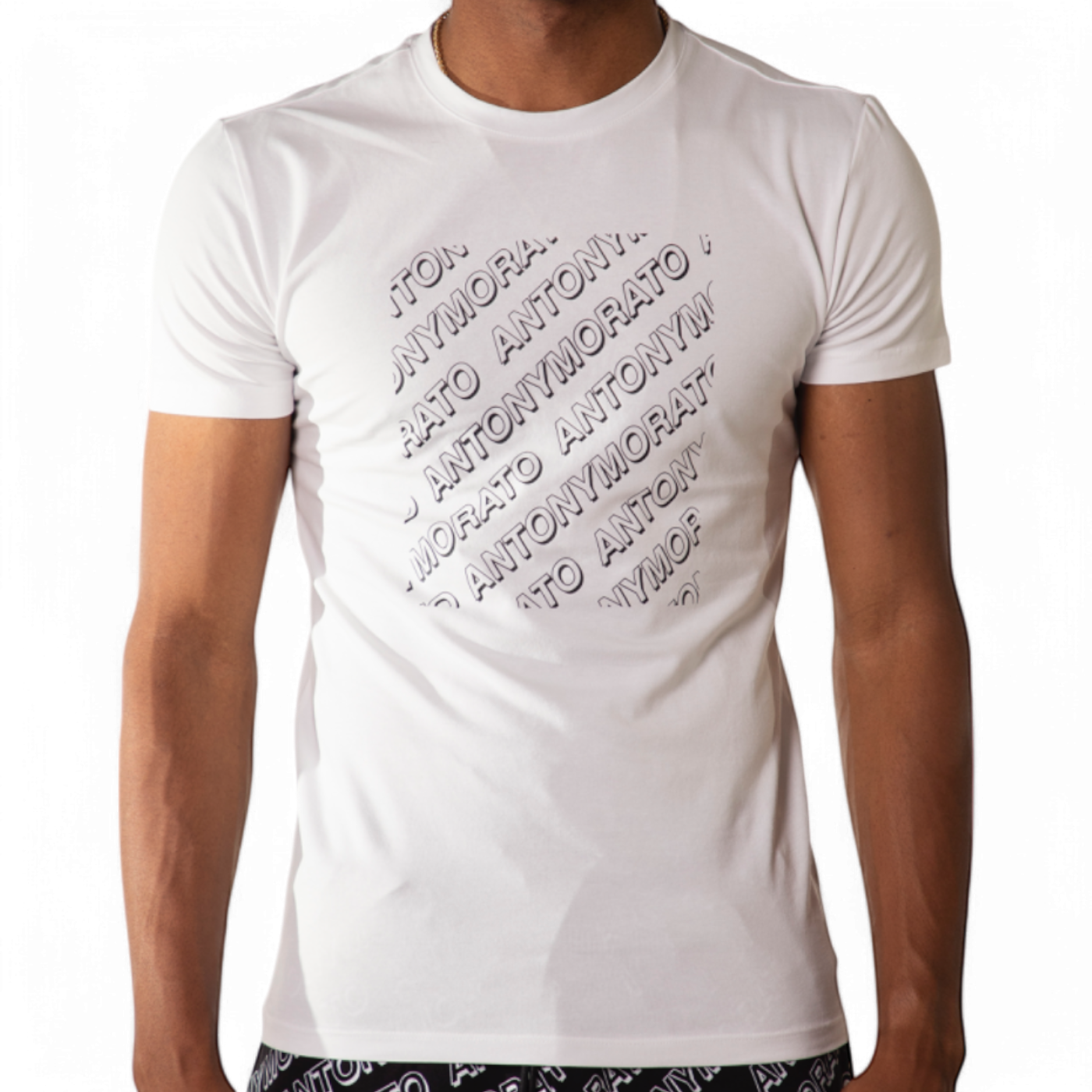 Camiseta Antony Morato Slim Fit Logotipo Monograma Blanco