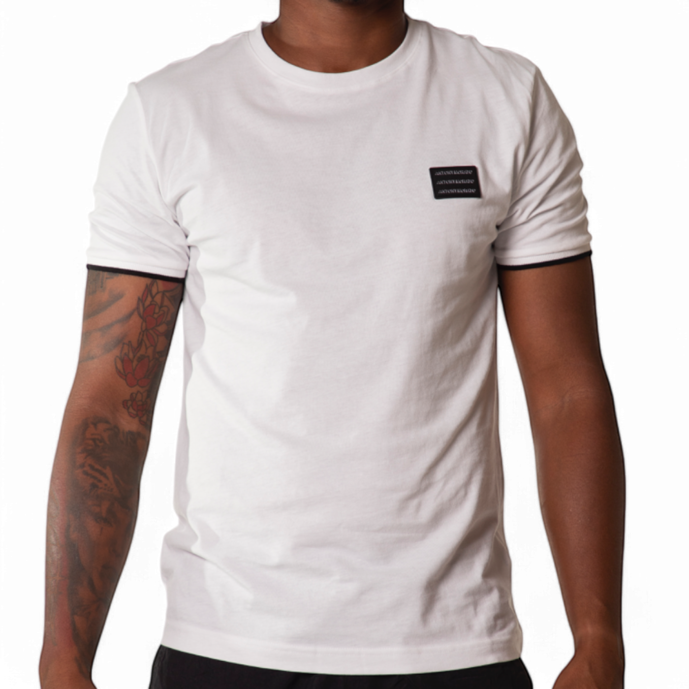 Camiseta Antony Morato Slim Fit Parche Logotipo Blanco