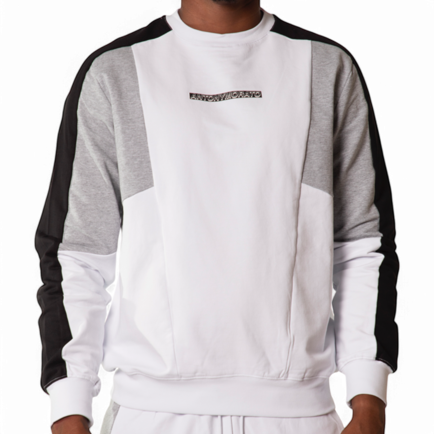 Sudadera Antony Morato Tricolor Logo Goma Blanco