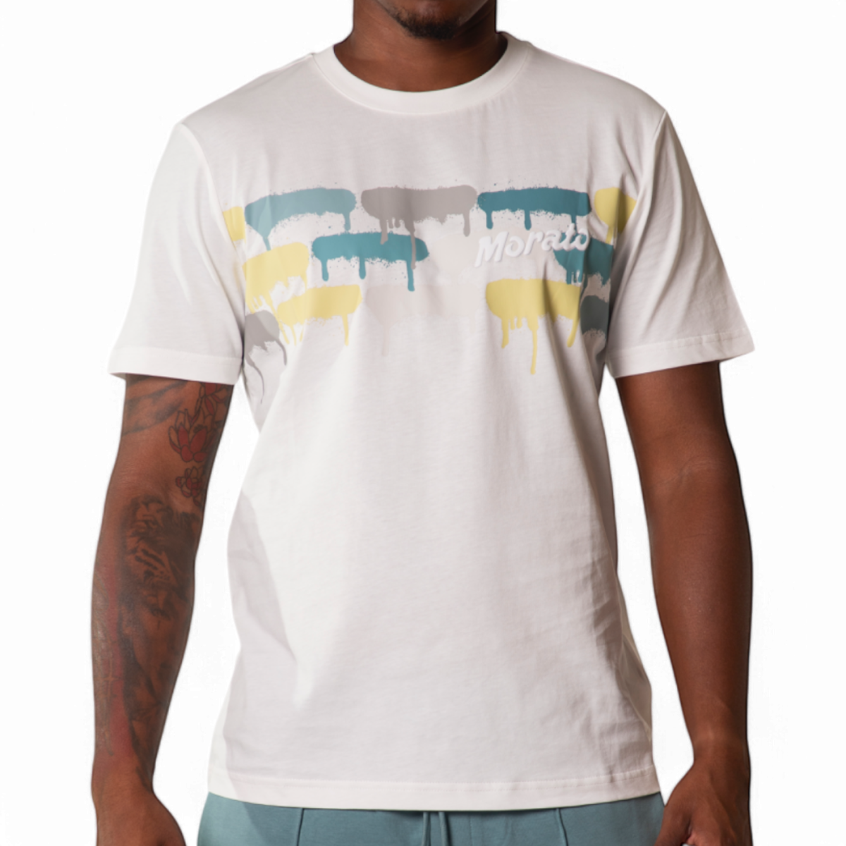 Camiseta Antony Morato con Efecto Pinceladas Blanco Antony Morato | Camisetas  - Estilo urbano premium