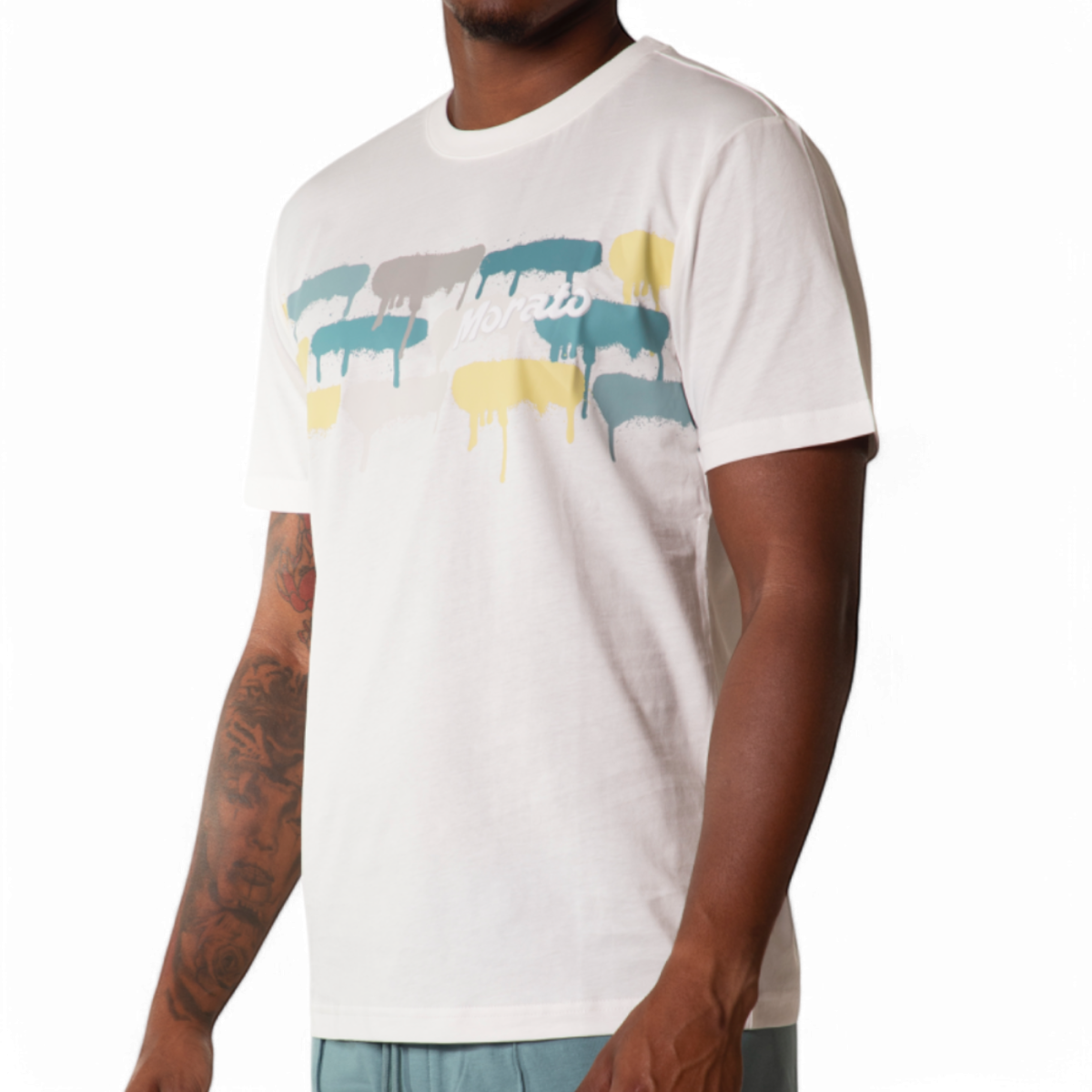 Camiseta Antony Morato con Efecto Pinceladas Blanco Antony Morato | Camisetas  - Estilo urbano premium 2