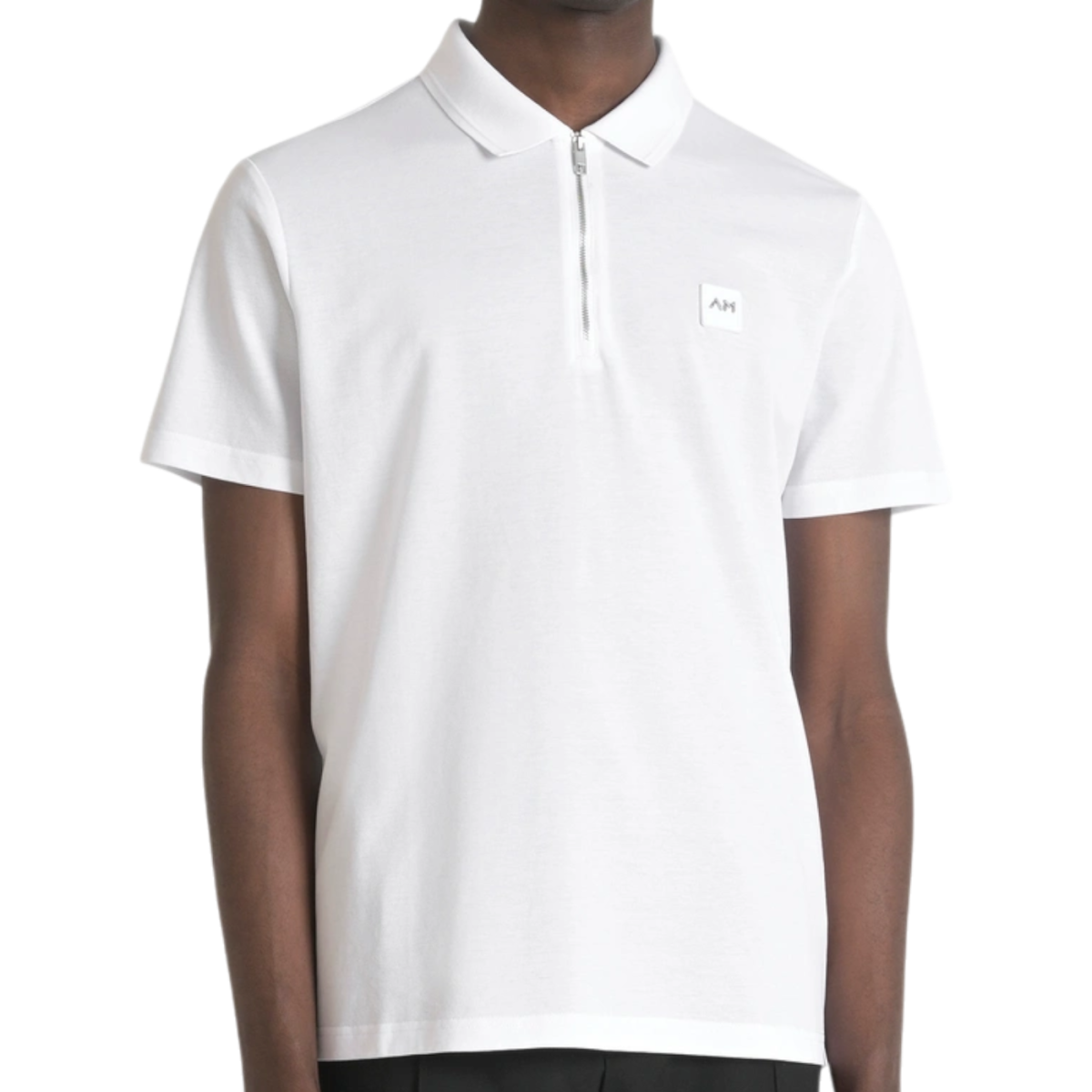 Polo Antony Morato Fit Blanco con Metal Badge Blanco Antony Morato | Camisas y Polos  - Estilo urbano premium