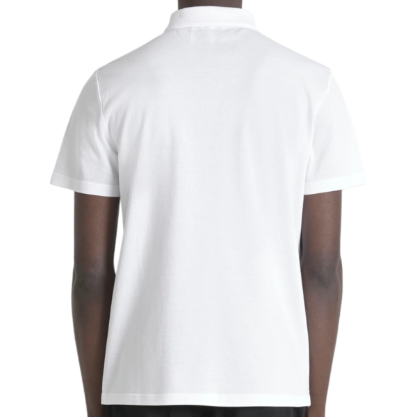 Polo Antony Morato Fit Blanco con Metal Badge Blanco Antony Morato | Camisas y Polos  - Estilo urbano premium